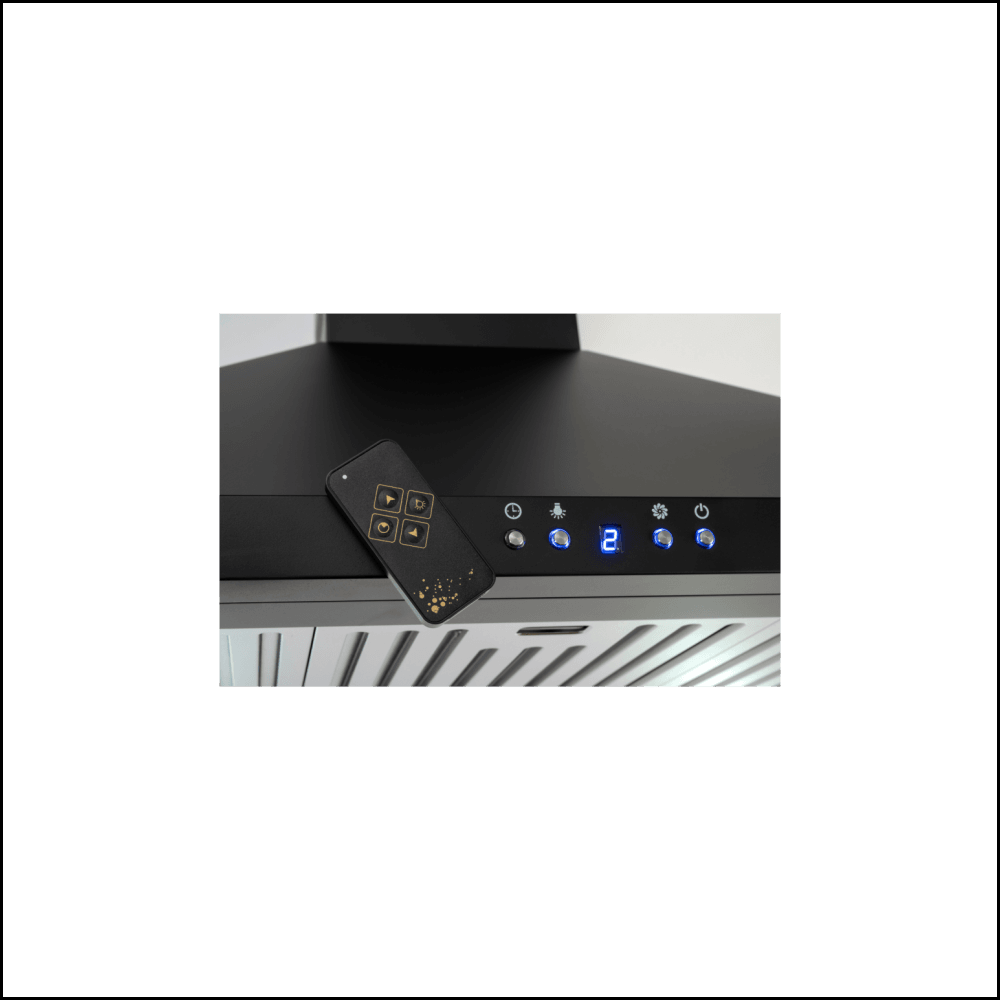 Euro Appliances Ebb900Bk3R 90Cm Black Finish Alfresco Canopy With Remote - 1000M3/Hr Special Order