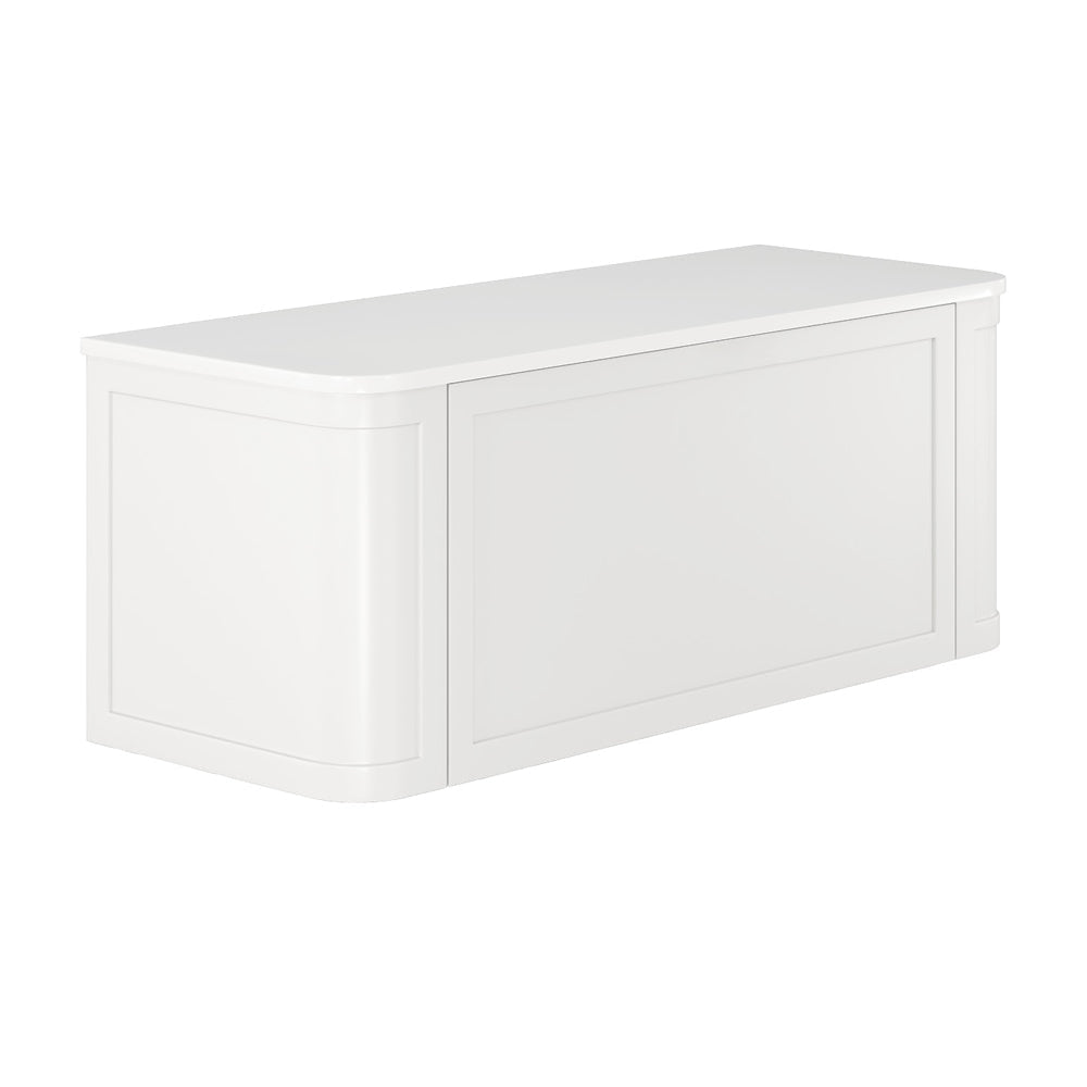 Fienza 120CM Mila Curved Satin White 1200 Wall Hung Cabinet - Vanity Units