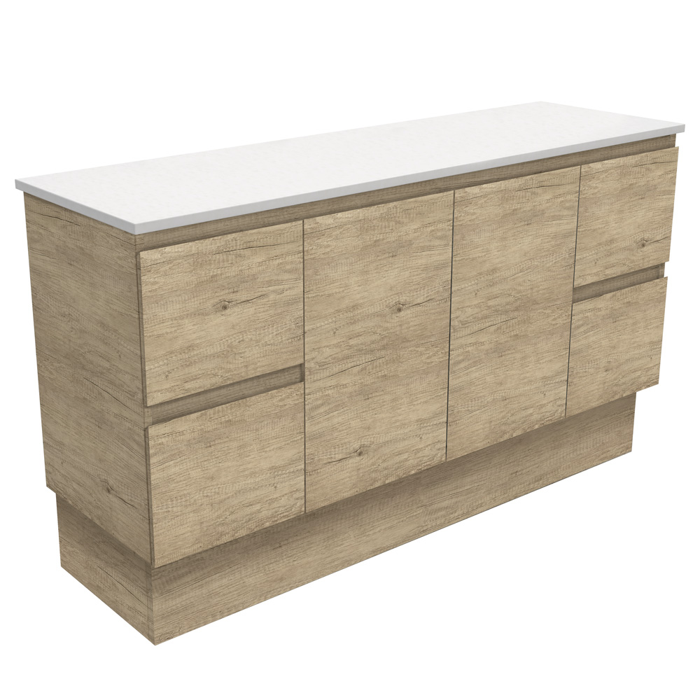 Fienza 150SK 1500mm Edge Cabinet On Kickboard Scandi Oak Cabinet Only - Cabinet Only