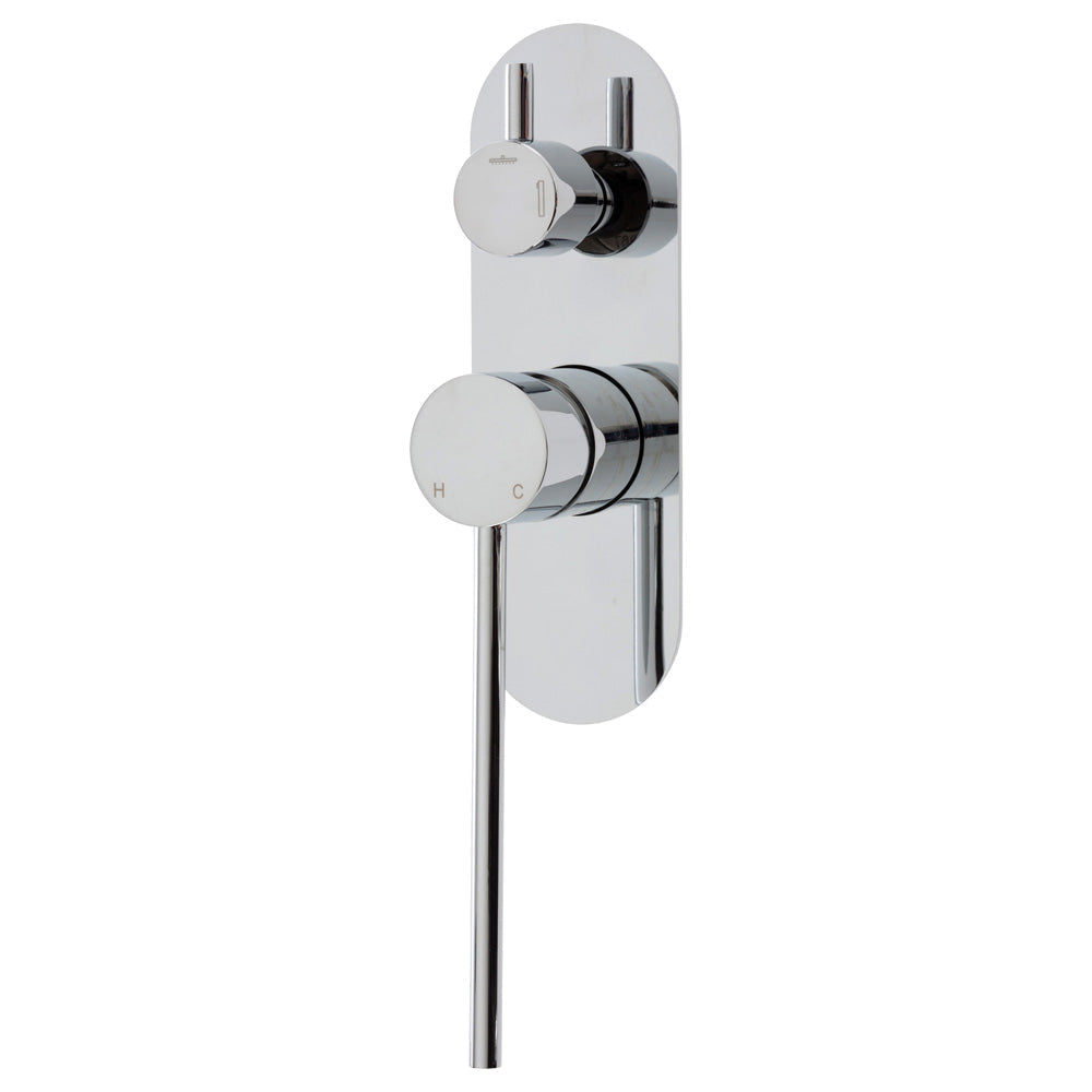 Fienza 213102D Isabella Care Chrome Wall Basin Diverter Mixer - Accessible Taps