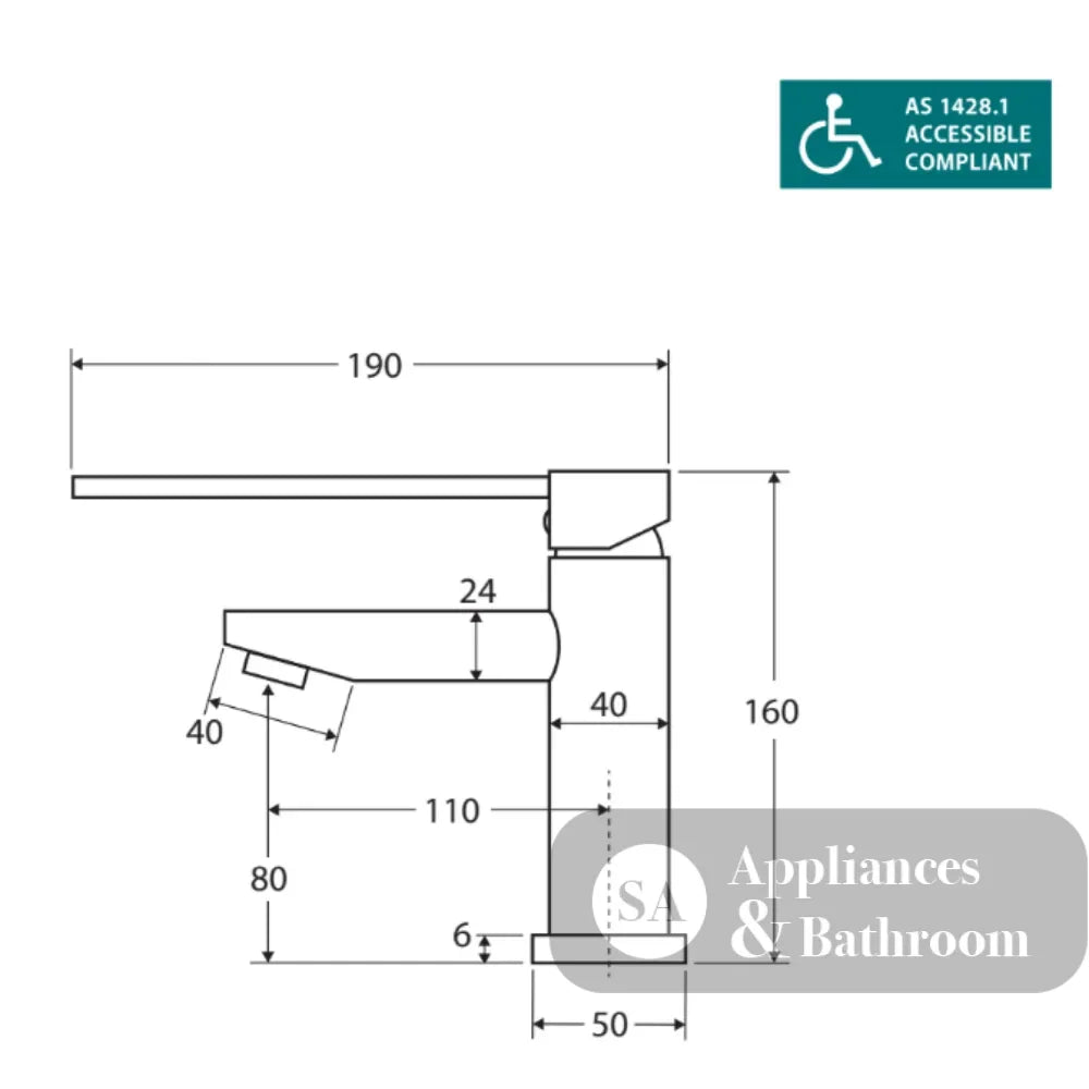 Fienza 213109D Isabella Care Chrome Basin Mixer Tap - Basin Mixer
