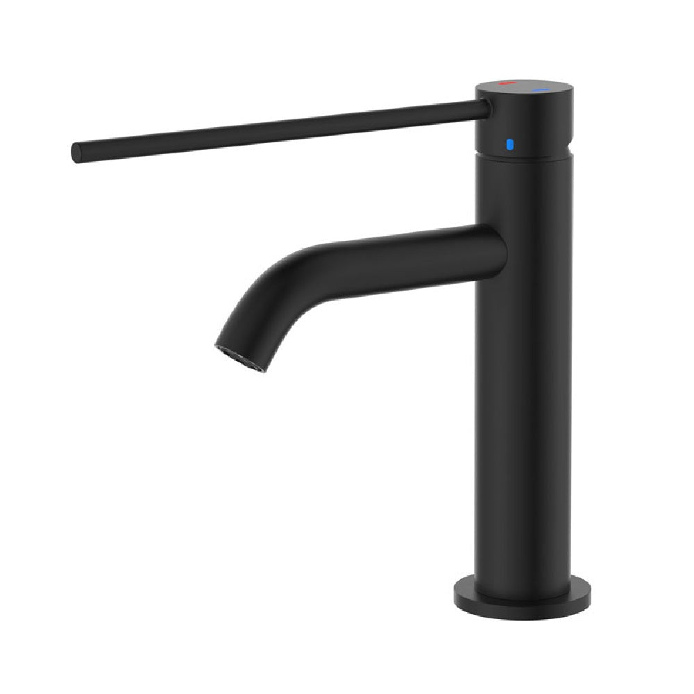 Fienza 228103DB-LF Kaya Care Basin Mixer Matte Black - Mixer Taps Care and Assisted Living