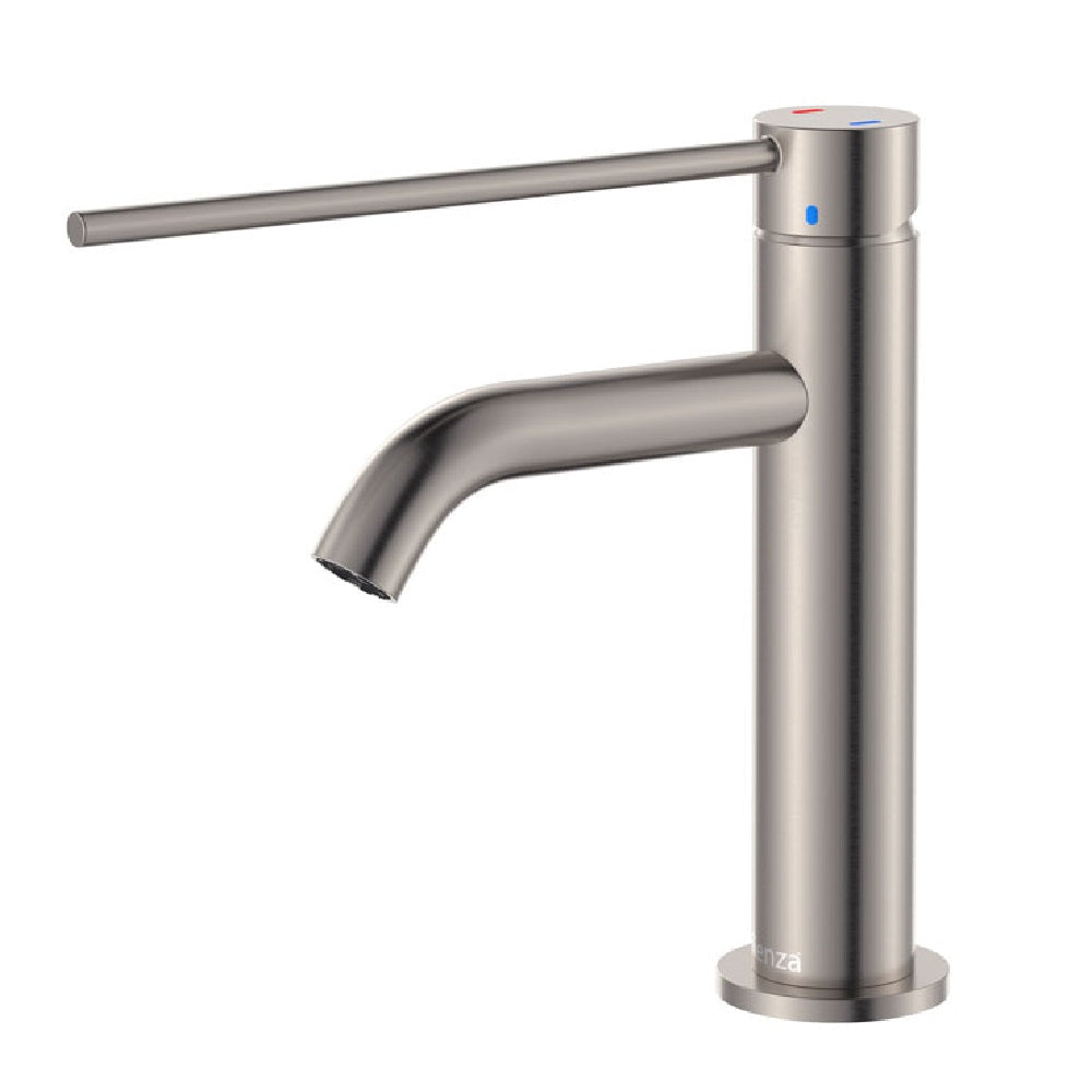 Fienza 228103DBN-LF Kaya Care Basin Mixer Brushed Nickel - Mixer Taps Care and Assisted Living