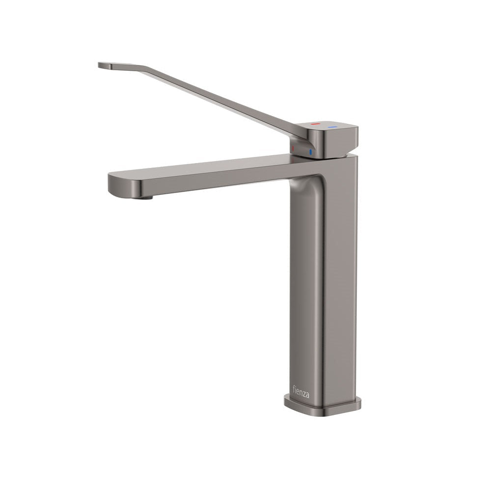 Fienza 233110DGM Tono Care Medium Basin Mixer Gunmetal - Mixer Taps Care and Assisted Living