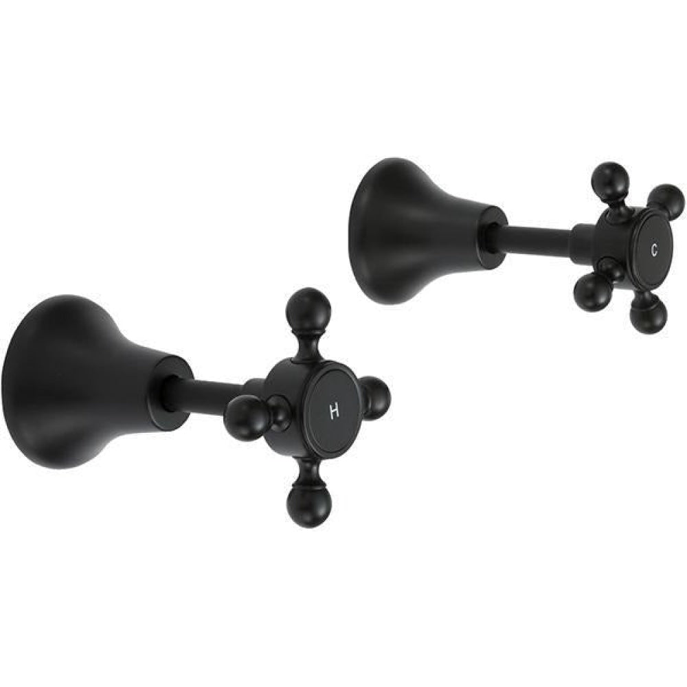 Fienza 336104BK Lillian Wall Top Assemblies Matte Black - Wall Top Assemblies