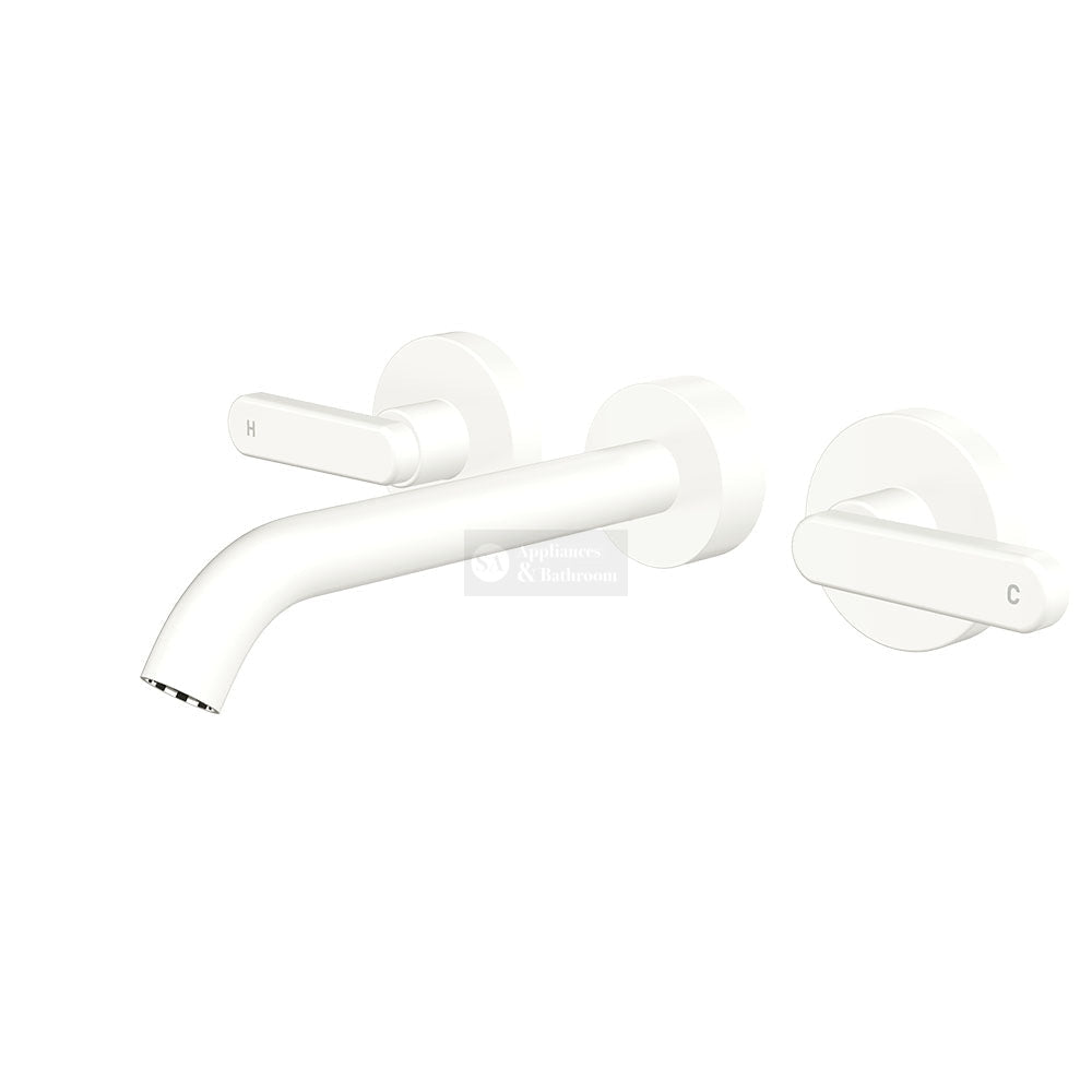 Fienza 344102MW-LF Kaya Wall Set Lever Taps 180mm Matte White