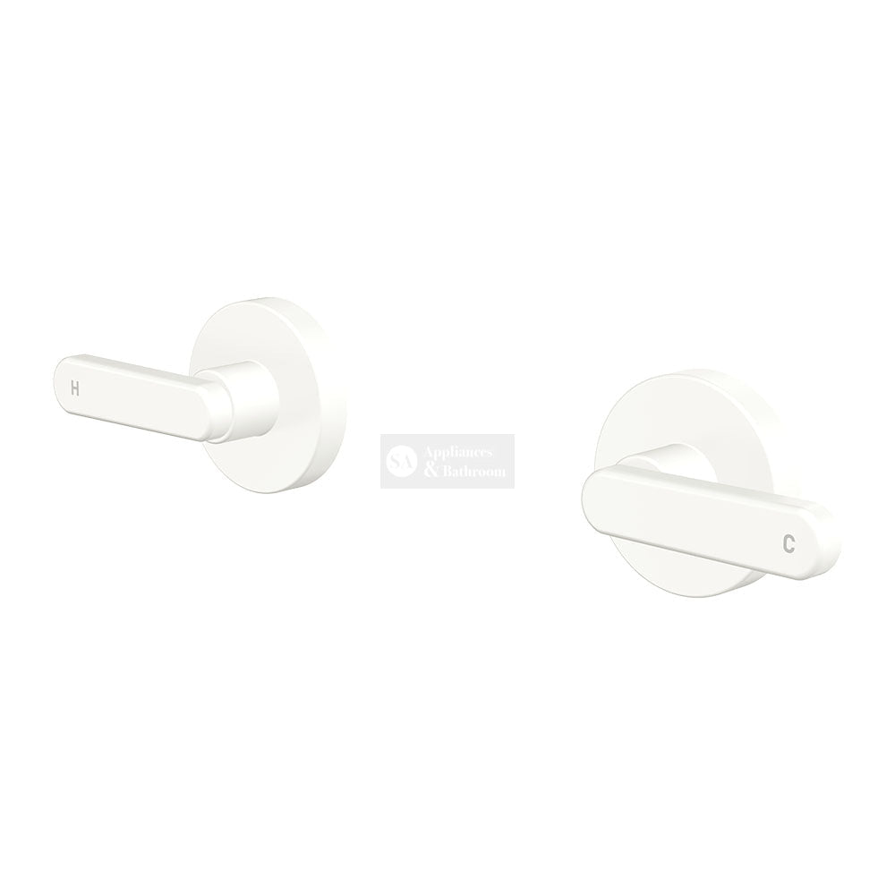 Fienza 344104UB-LF Kaya Lever Wall Taps Matte White