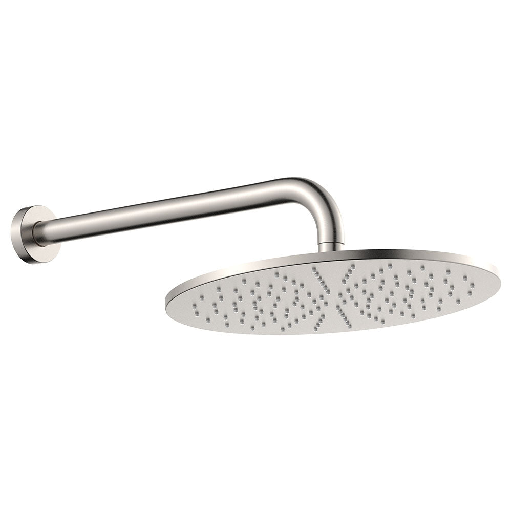 Fienza 411109BN-B Empire Slim Shower Arm Set Brushed Nickel - Wall Arm Shower