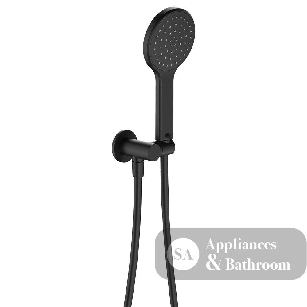Fienza 433115B Kaya Hand Shower Rectangular Plate Matte Black - Hand Shower