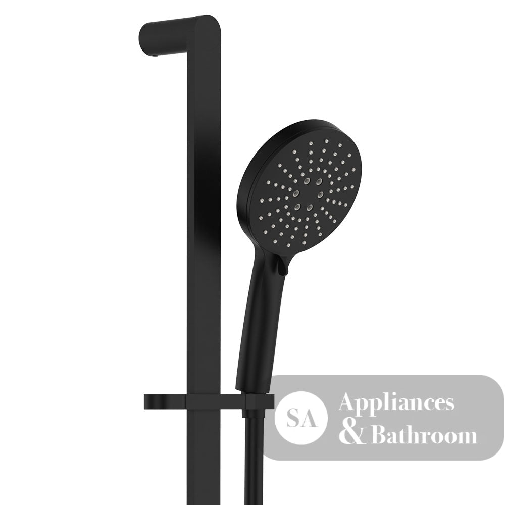 Fienza 444118B Empire Slim Rail Shower Matte Black - Rail Showers