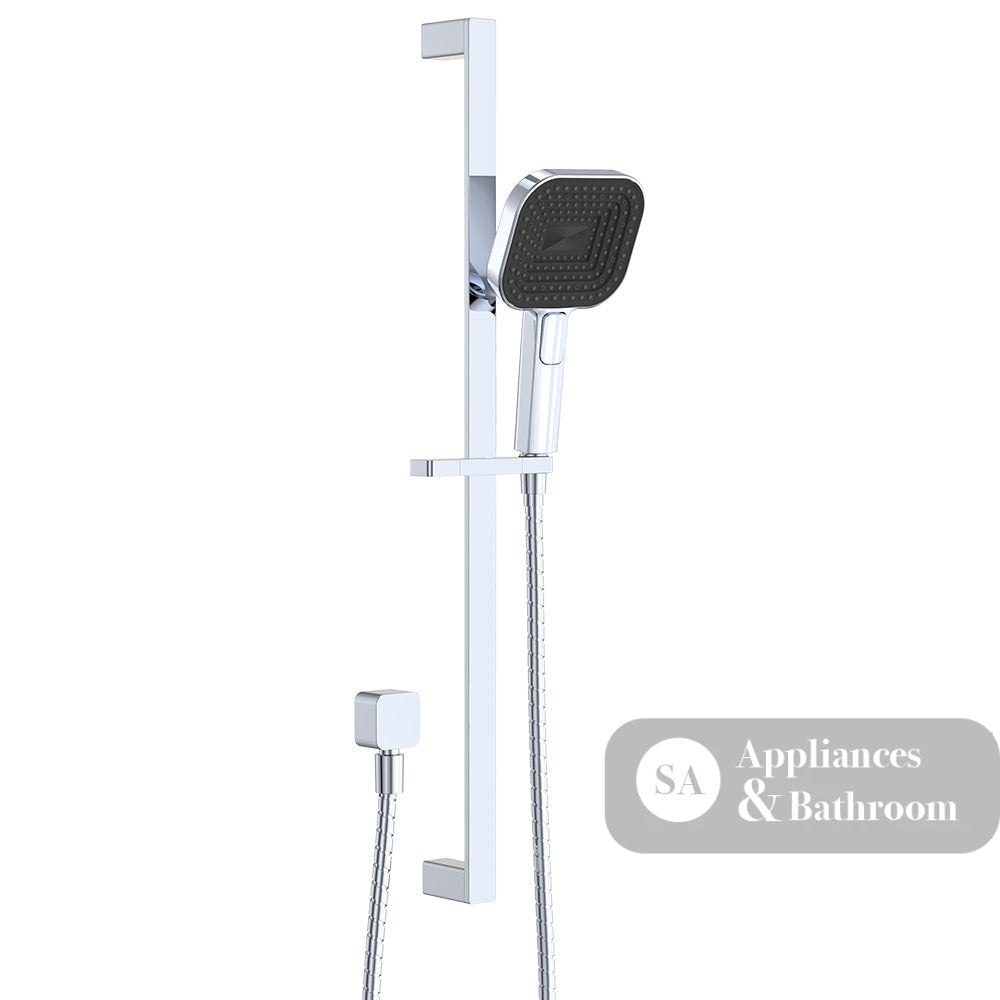 Fienza 444139 Kuro Rail Shower Soft Square Head Chrome