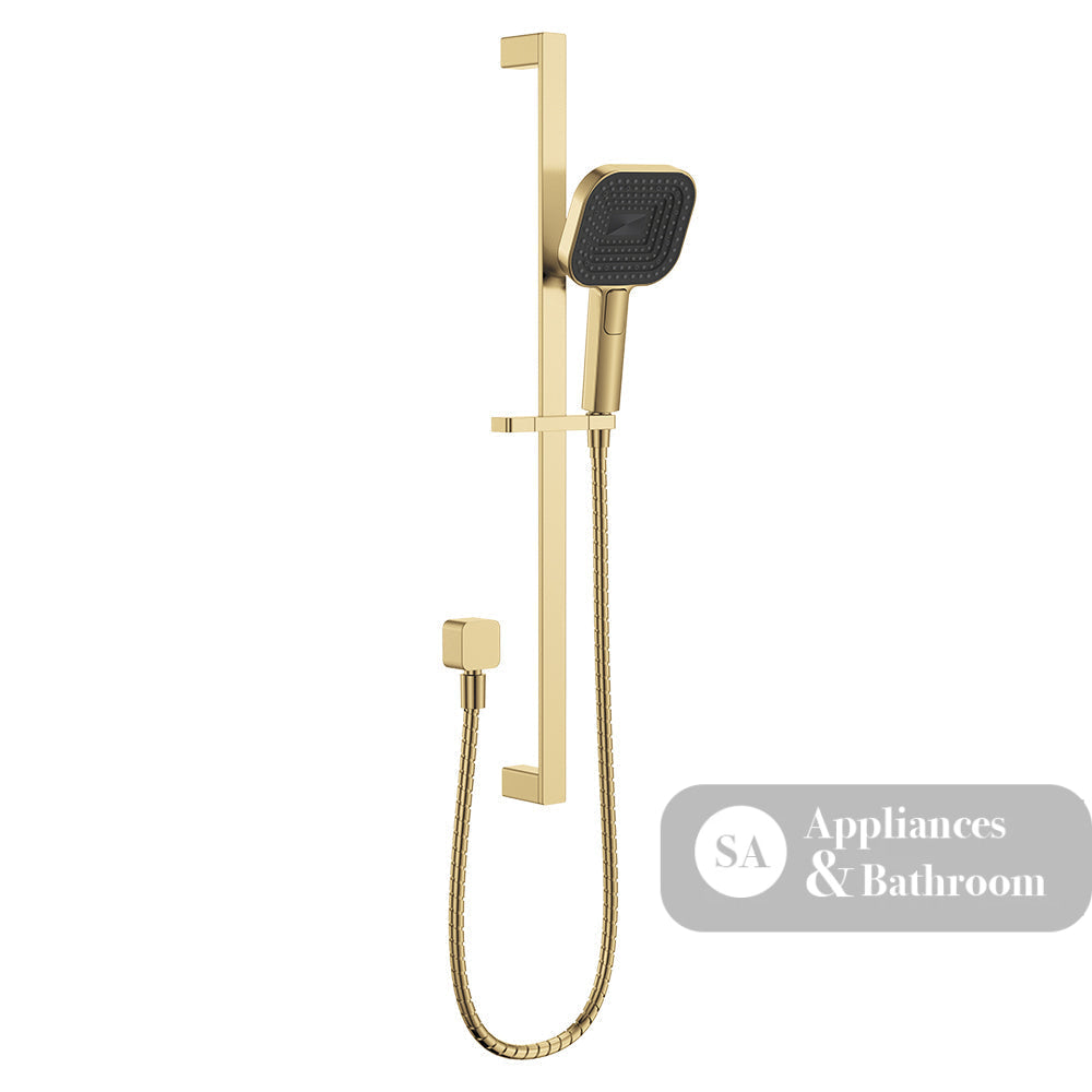 Fienza 444139UB Kuro Rail Shower Soft Square Head Urban Brass