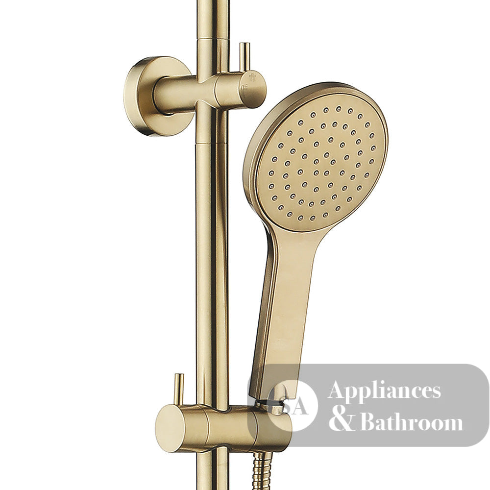 Fienza Kaya Urban Brass Twin Shower 455109Ub Showers