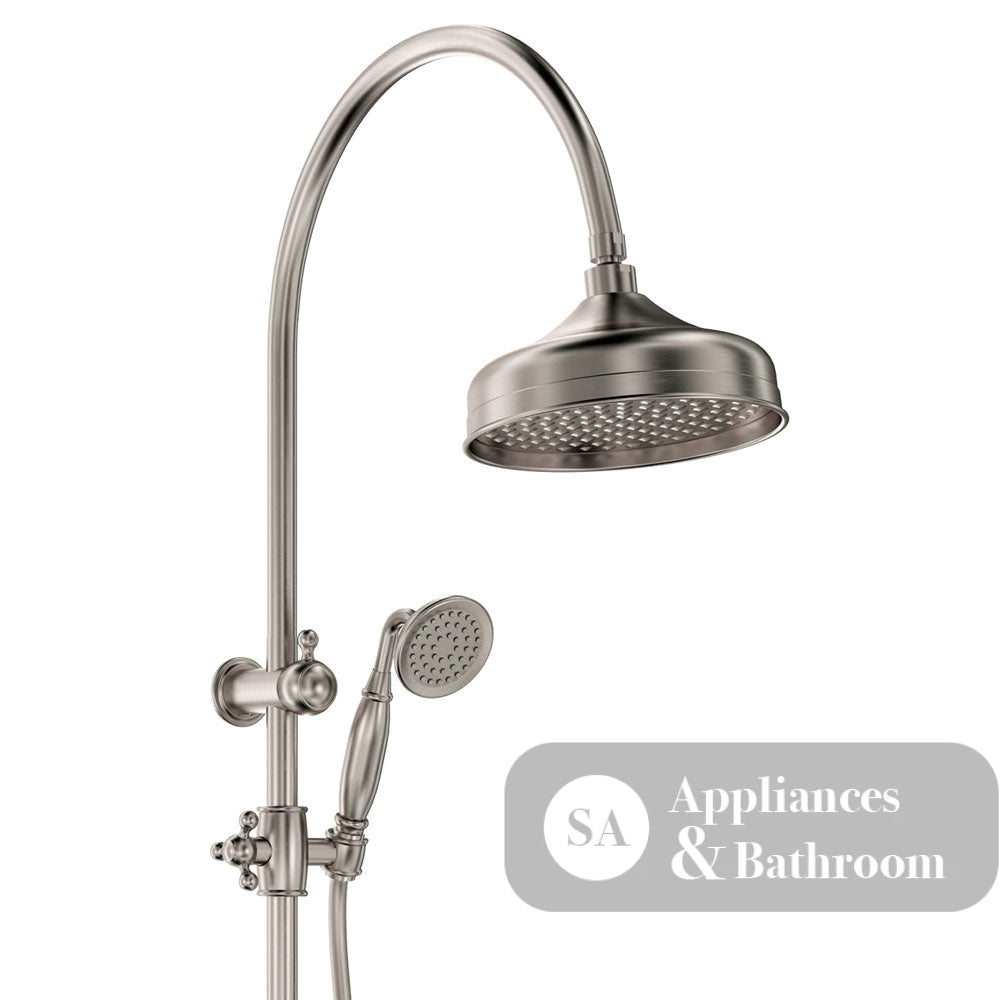 Fienza Lillian Twin Shower Brushed Nickel 455114Bn Showers