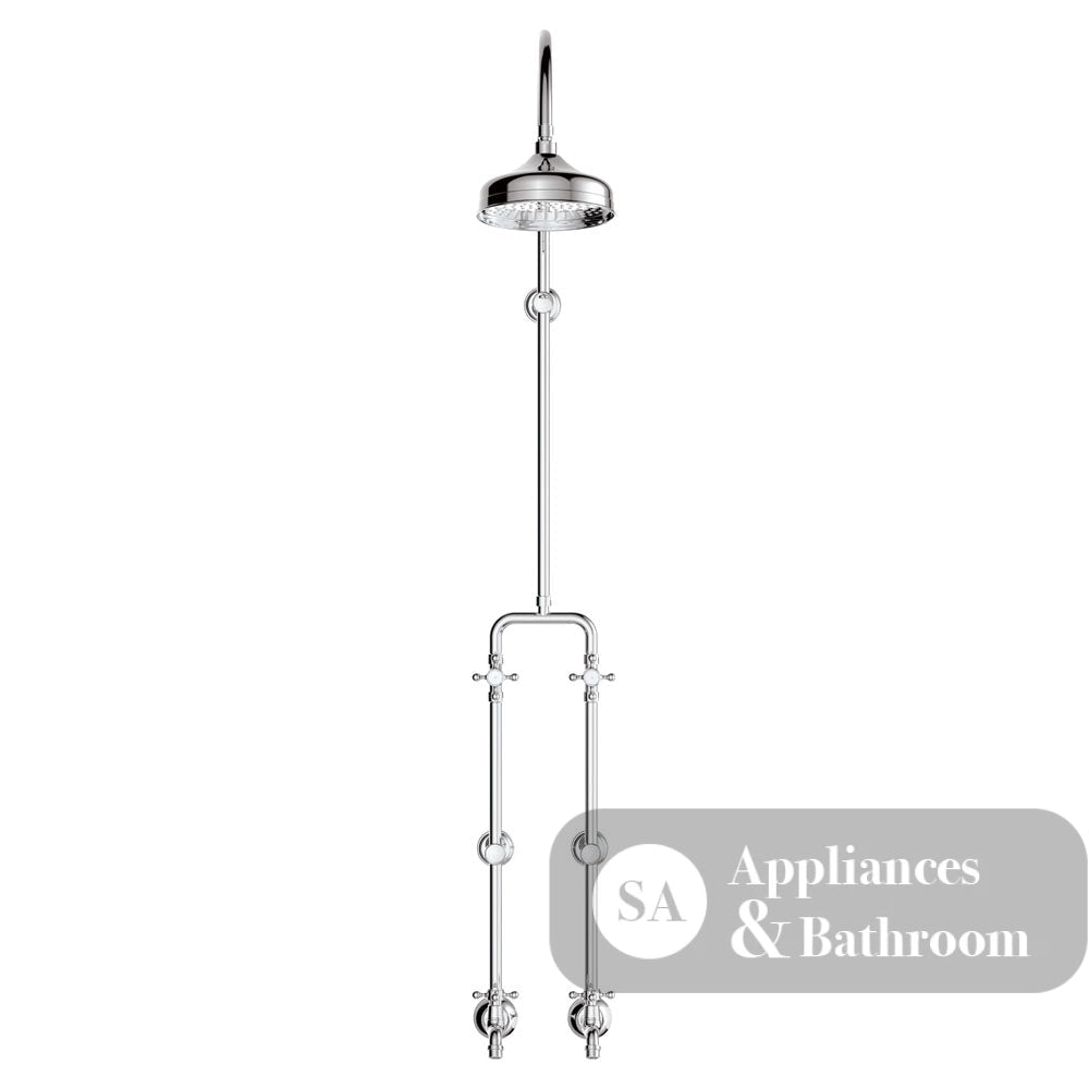 Fienza 455122 Lillian Exposed Rail Shower & Bath Set Chrome - Showers