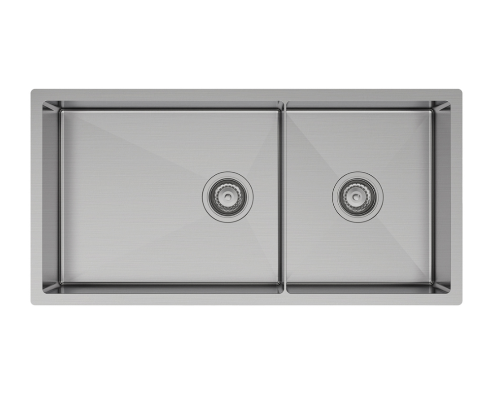Fienza 68406 Hana Double Kitchen Sink 40L/27L - Top Mounted Kitchen Sinks