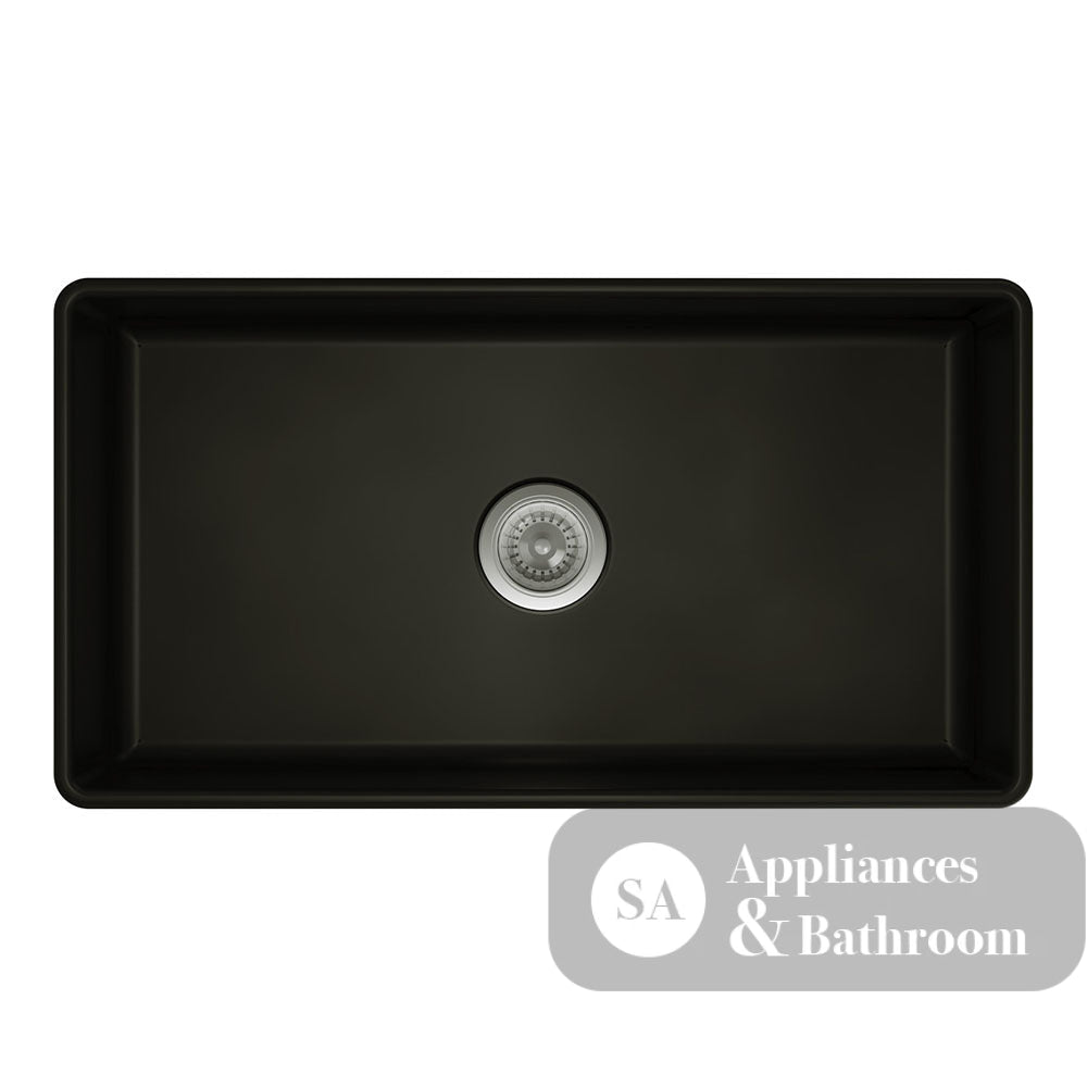 Fienza 68708 Benson Large Single Butler Sink Matte Black - Special Order Kitchen Sinks