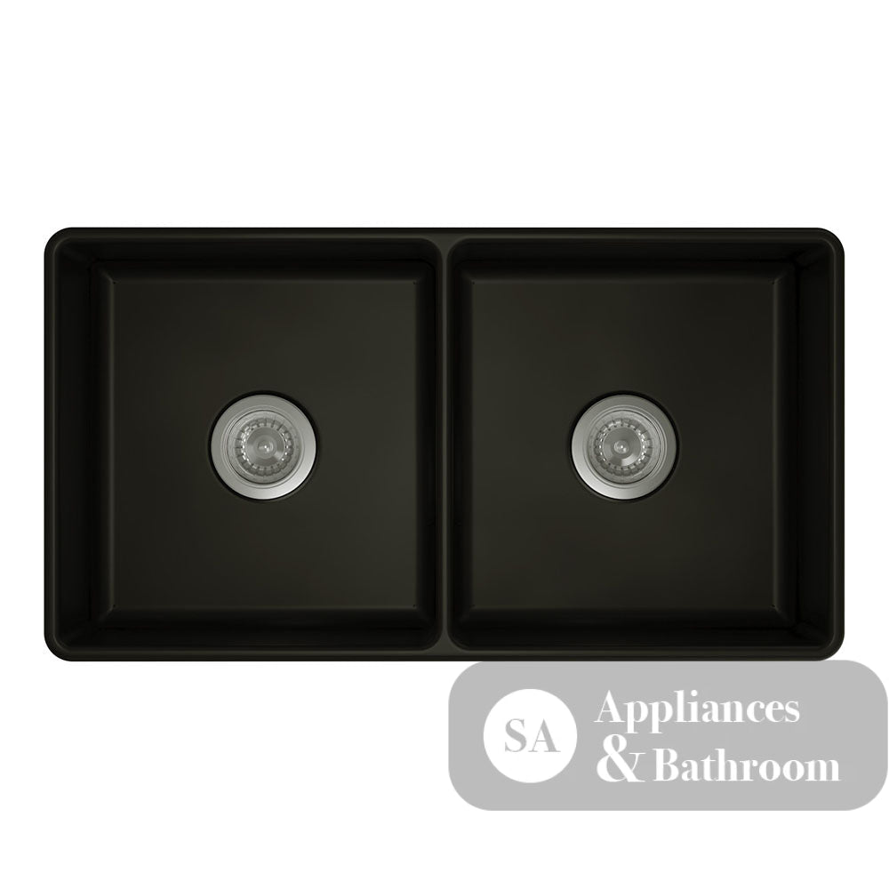 Fienza 68709 Benson Double Butler Sink Matte Black - Special Order Kitchen Sinks