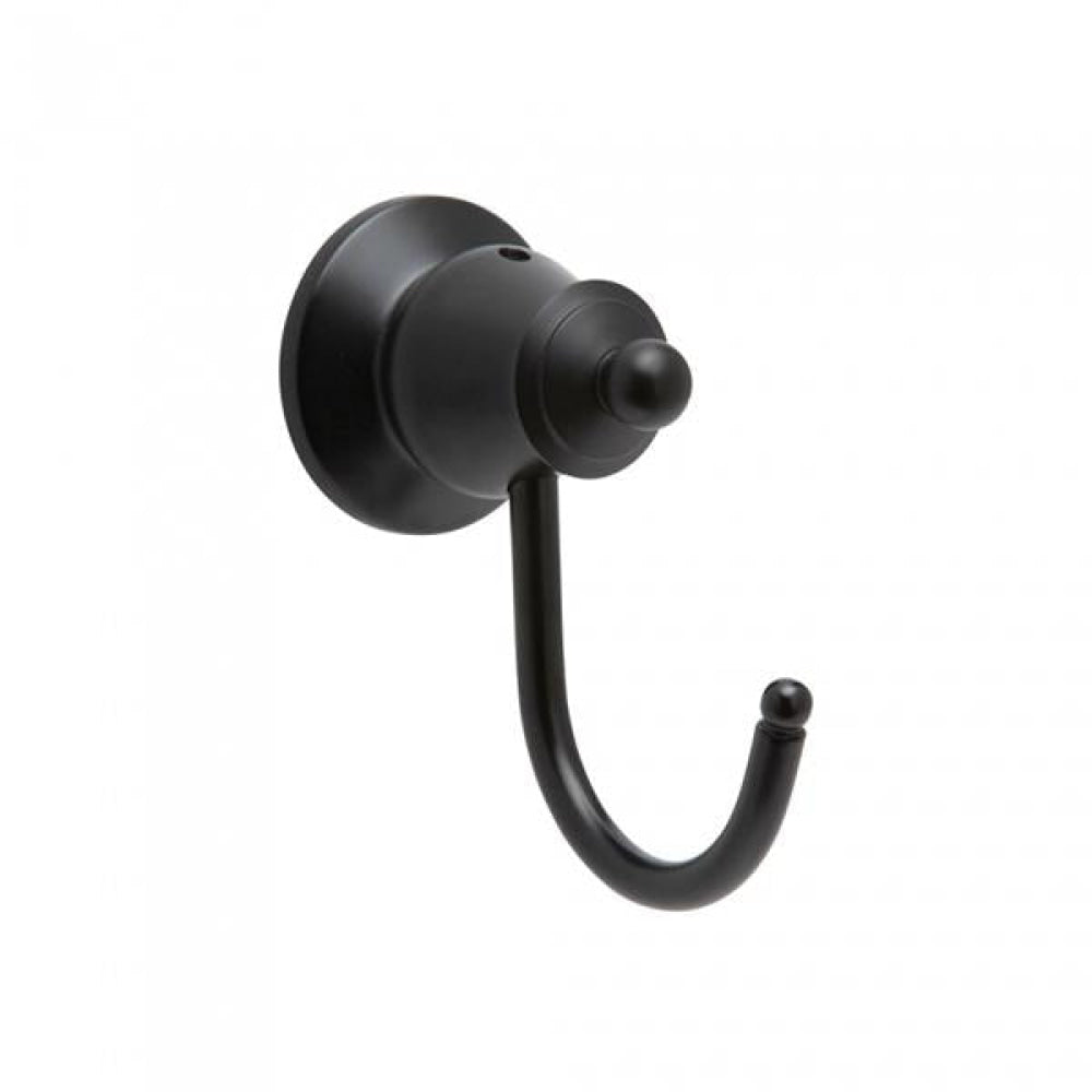 Fienza 81004B Lillian Robe Hook Matte Black - Robe Hooks