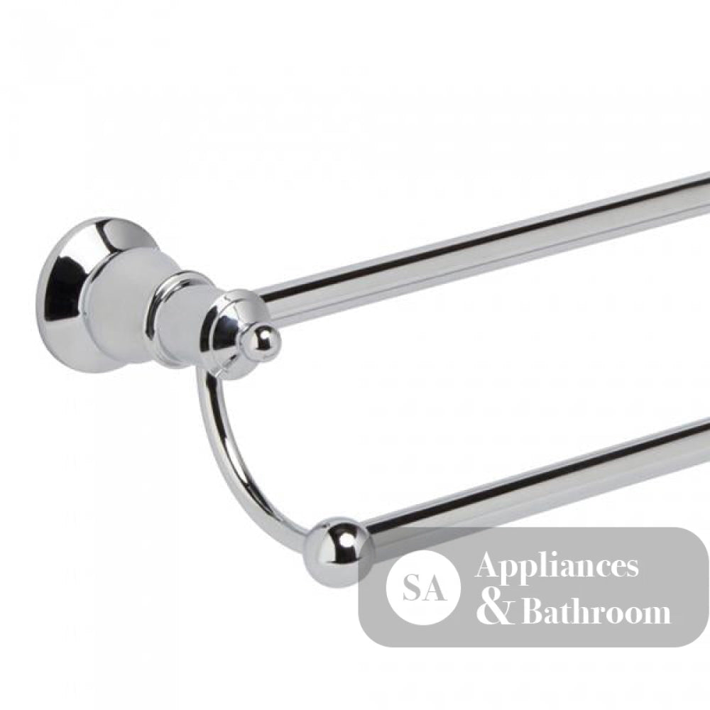 Fienza 81008 Lillian Adjustable Double Towel Rail 800mm Chrome - Double Towel Rail