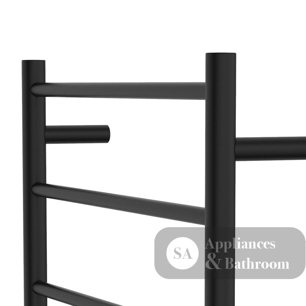 Fienza 82760120MB Isabella Heated Towel Rail 600 x 1200mm Matte Black - Heated Towel Ladder
