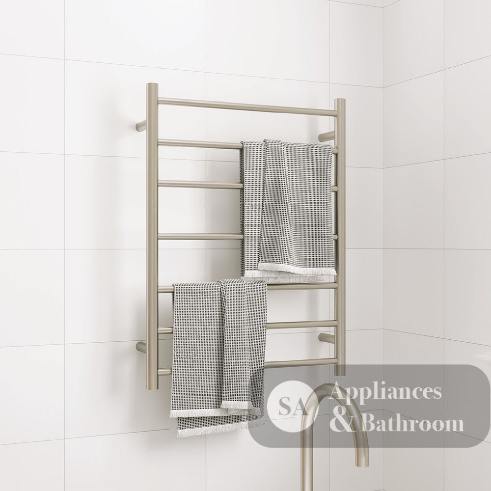 Fienza 8276080BN Isabella Heated Towel Rail 600 x 800mm Brushed Nickel