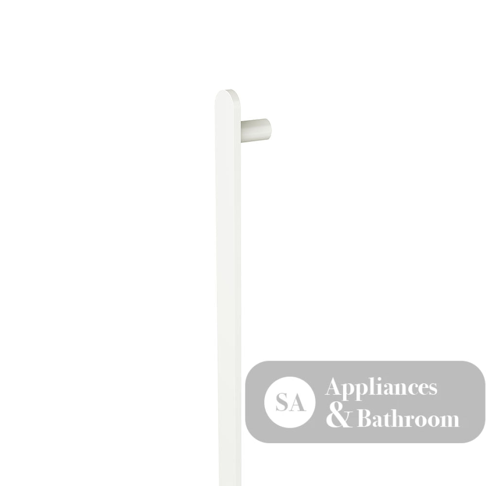 Fienza 889900MW Empire Slim Vertical Heated Towel Rail 12V 900mm (1 Bar) Matte White - Towel Ladder