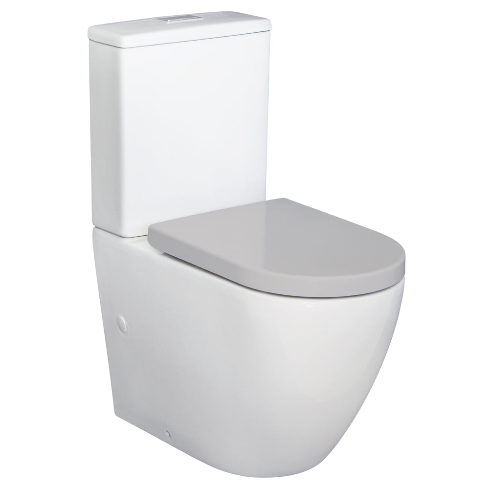 Fienza Alix Back-to-Wall Suite - Grey Seat - Back to Wall Suites