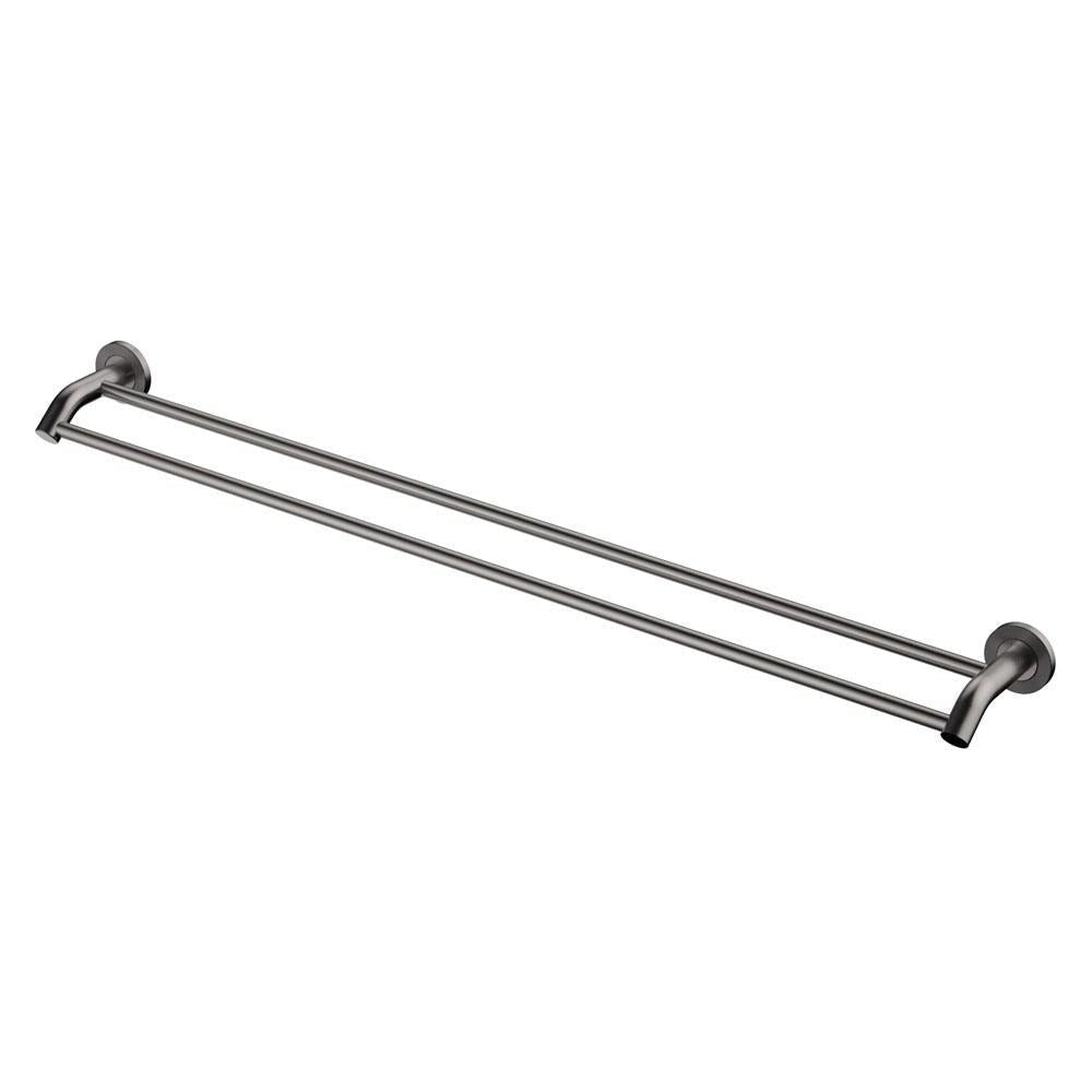 Fienza Axle Double Towel Rail 900mm 83108GM - Gunmetal Grey - Double Towel Rail