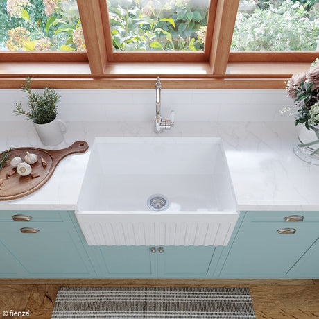 Fienza Winston 68700 Single Butler Sink Small White 675X475X250Mm - Special Order Kitchen Sinks