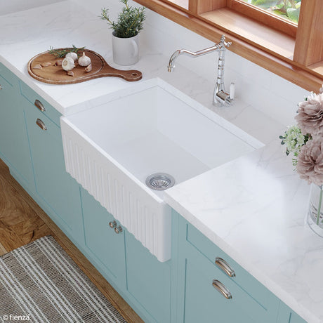 Fienza Winston 68700 Single Butler Sink Small White 675X475X250Mm - Special Order Kitchen Sinks