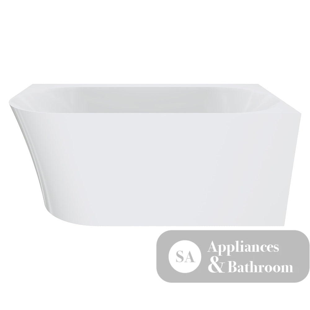 Fienza Chloe Acrylic Corner Bath 1400mm FR75-1400R-OF - Gloss White - Back To Wall Bath
