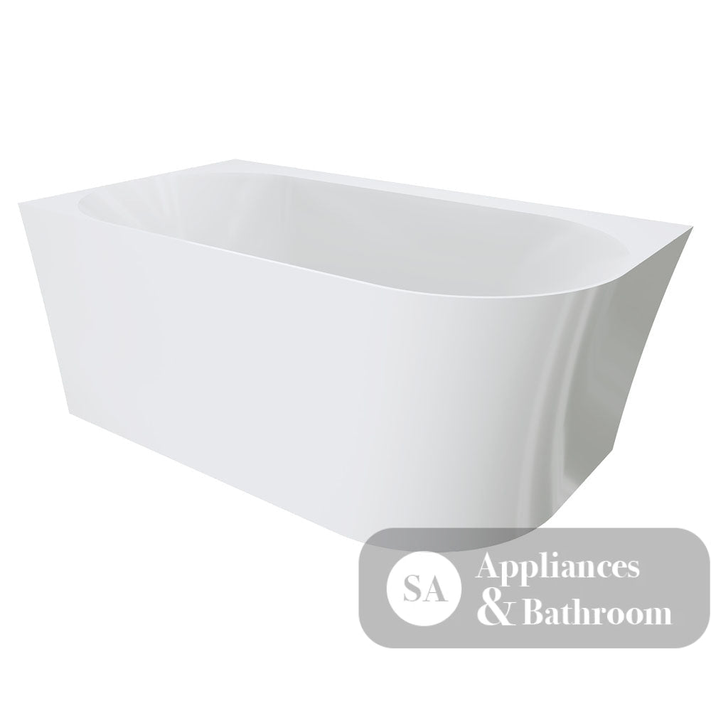 Fienza Chloe Acrylic Corner Bath 1400mm FR75-1400R-OF - Gloss White - Right Corner - Back To Wall Bath