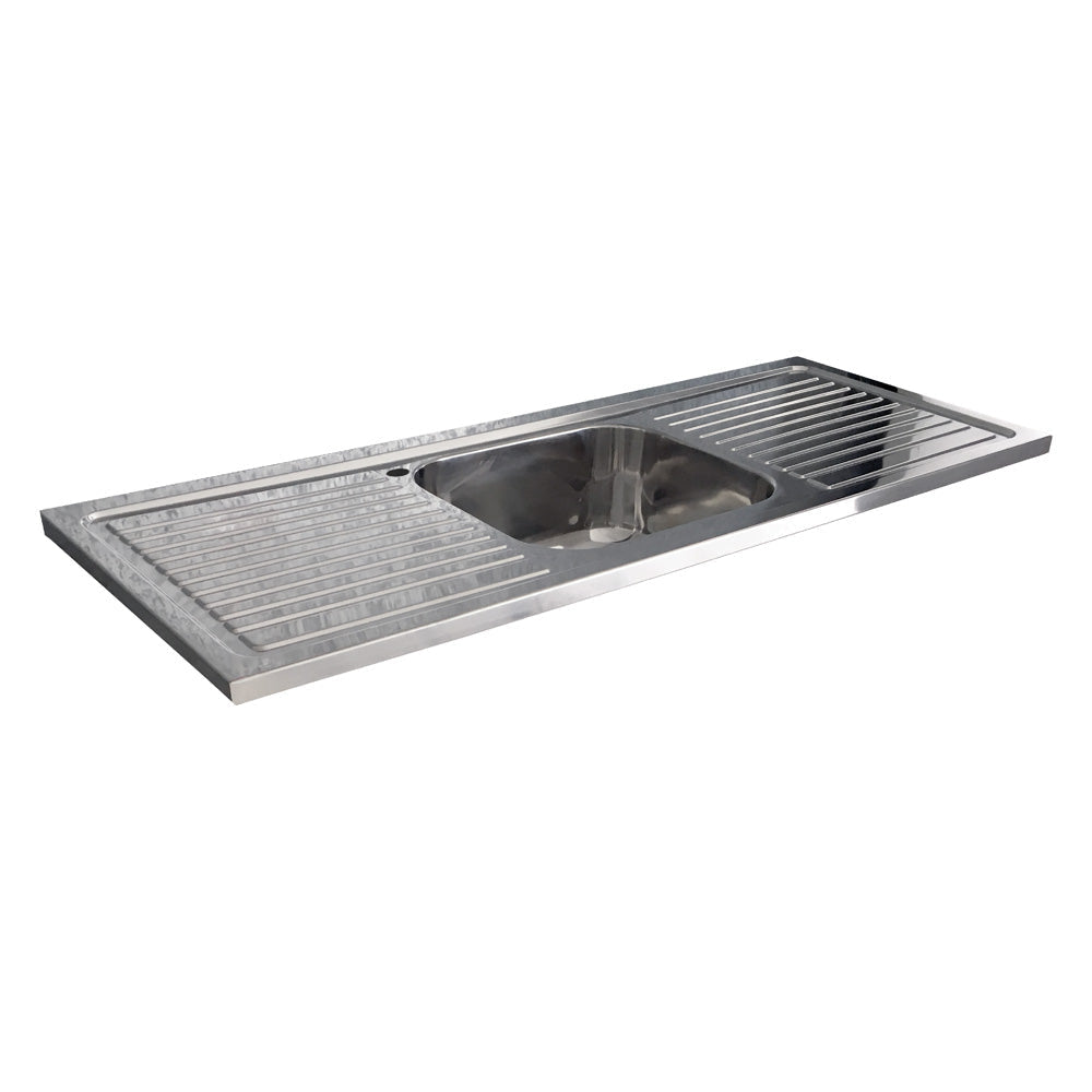 Fienza CIT1200 Citi Topmount Sink (1 Taphole) 1185x460mm Stainless Steel - Laundry Cabinets