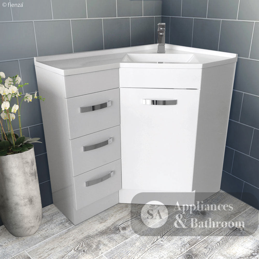 Fienza Corner 600 Pc6060 White Vanity Unit - Special Order Units