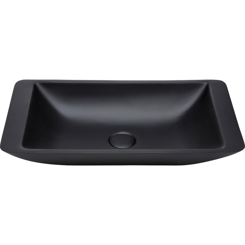 Fienza CSB03-MB Classique 600mm Above Counter Solid Surface Basin Matte Black - Basins