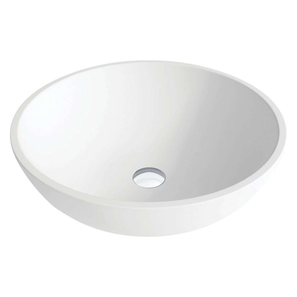 Fienza CSB038 Lexy Above 380mm Counter Solid Surface Basin Matte White - Basins