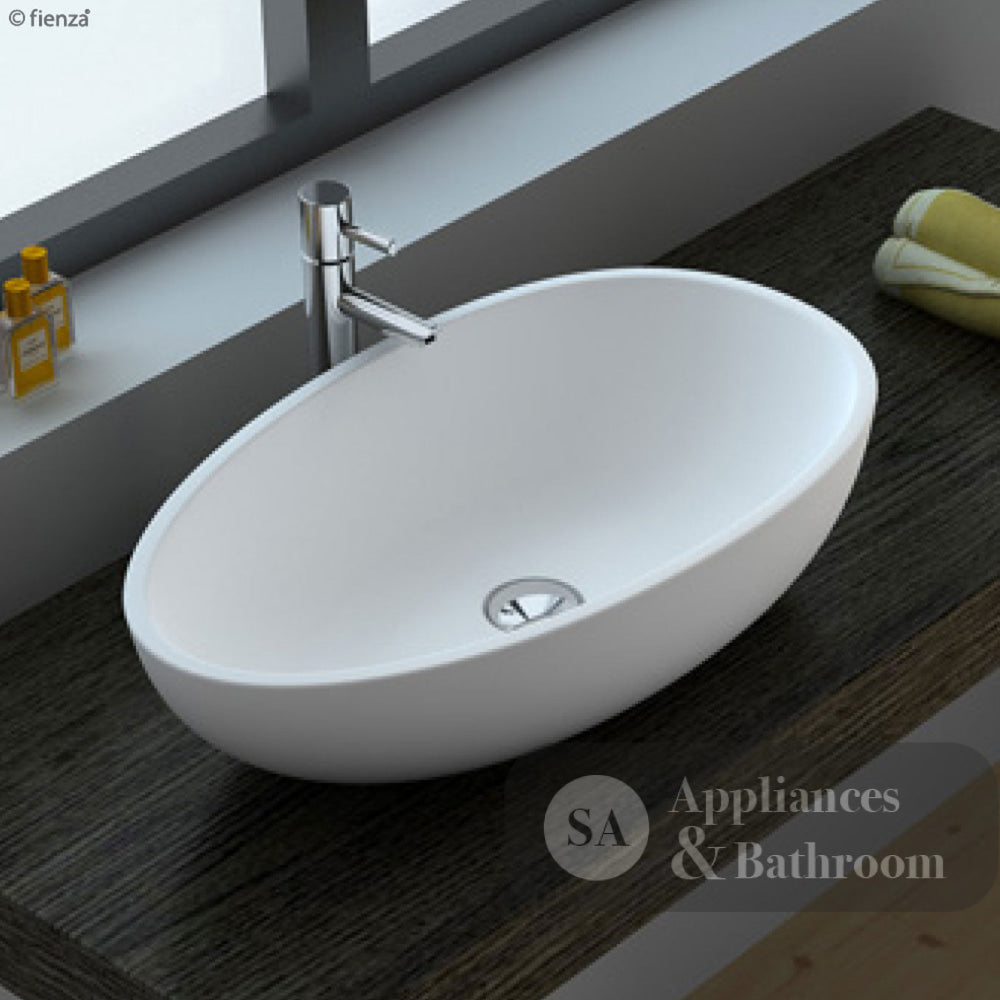 Fienza CSB61 Bahama MK11 Above Counter Solid Surface Basin Matte White - Basins