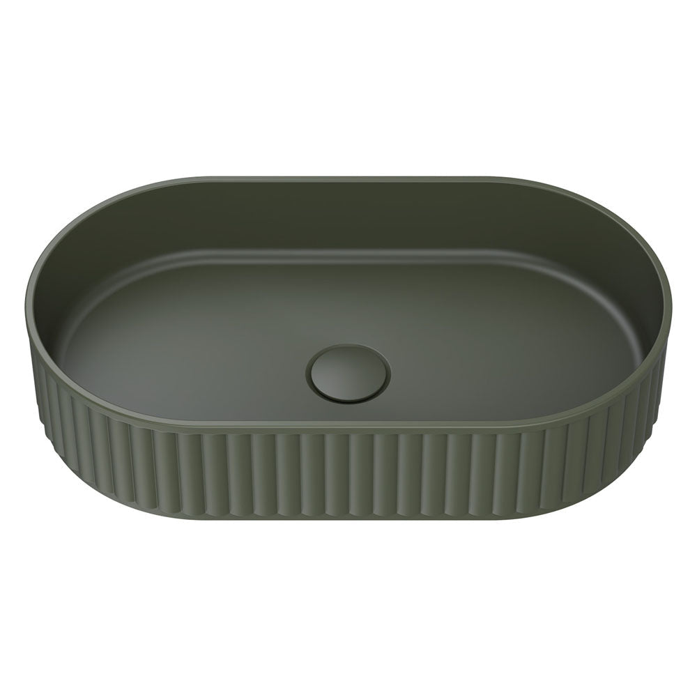Fienza CSB804F Minka Pill Solid Surface Above Counter Basin Forest Finish - Basins