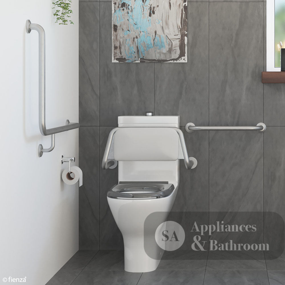 Fienza Delta CARE4RL CARE4RR Accessible Care Kit with Right Hand 90° Degrees Rail - Back-To-Wall Toilet
