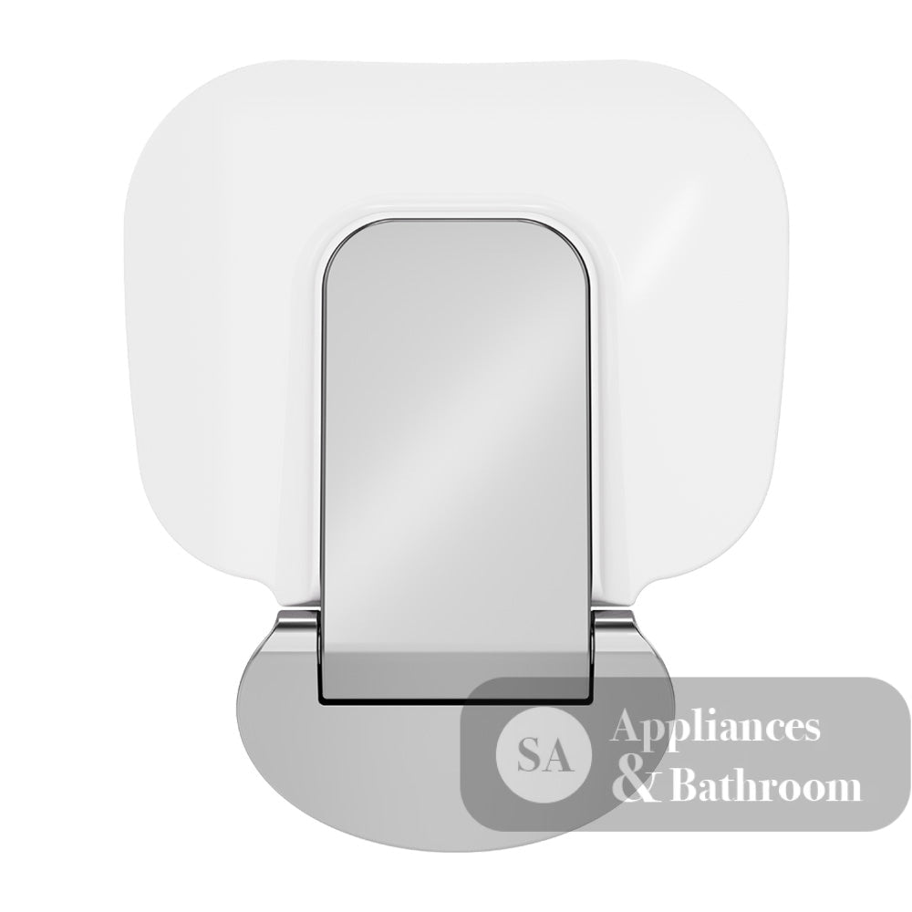 Fienza FAL006 Care Folding Shower Seat Chrome Base Satin White Seat - Shower Seat