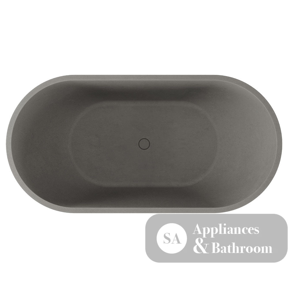 Fienza FC12 Jada Concrete Bath Warm Grey - Freestanding Bath