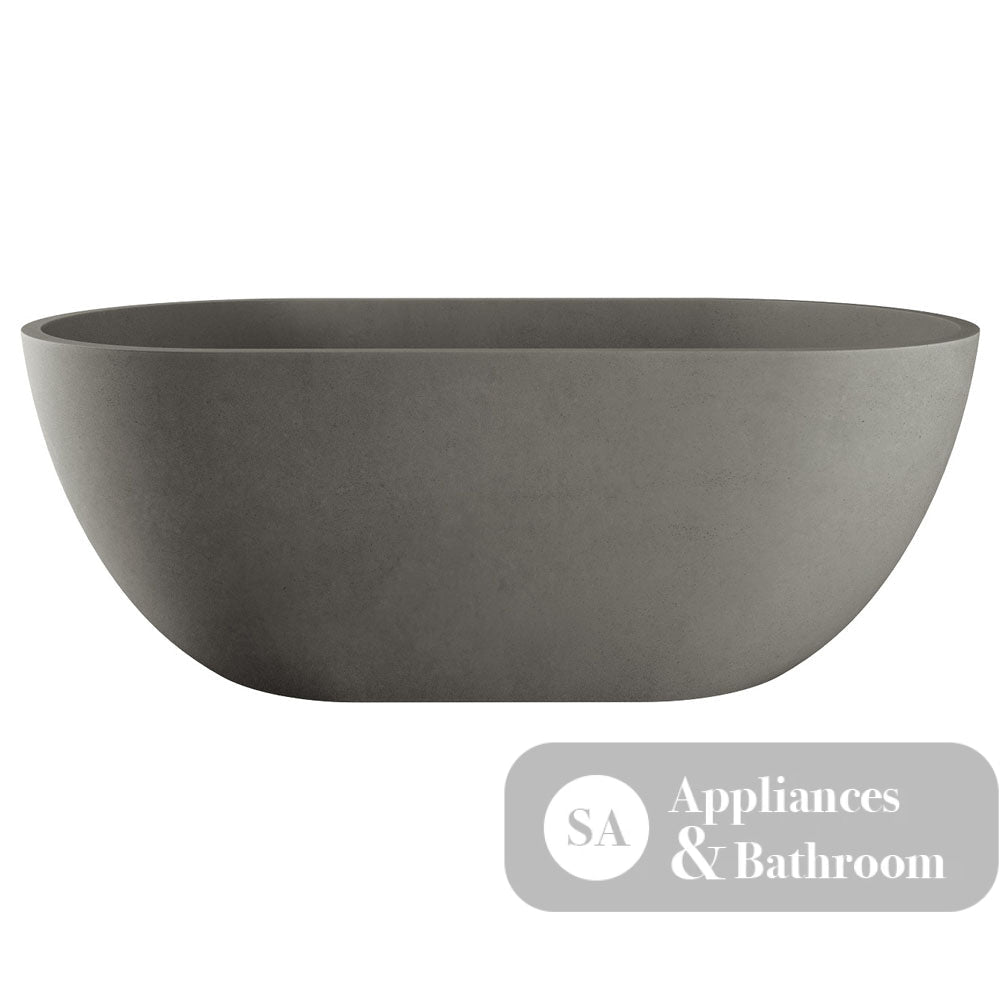 Fienza FC12 Jada Concrete Bath Warm Grey - Freestanding Bath