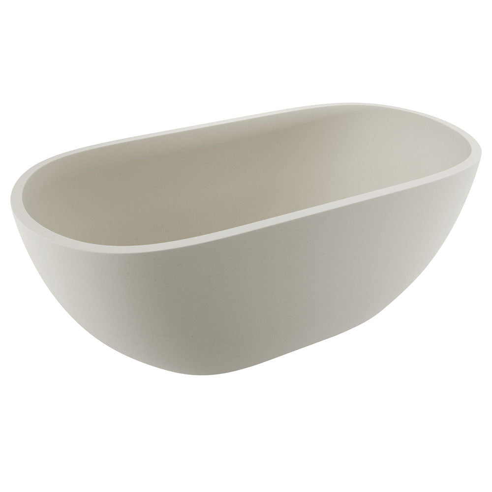Fienza FC12W Jada Concrete Bath Warm White - Freestanding Bath