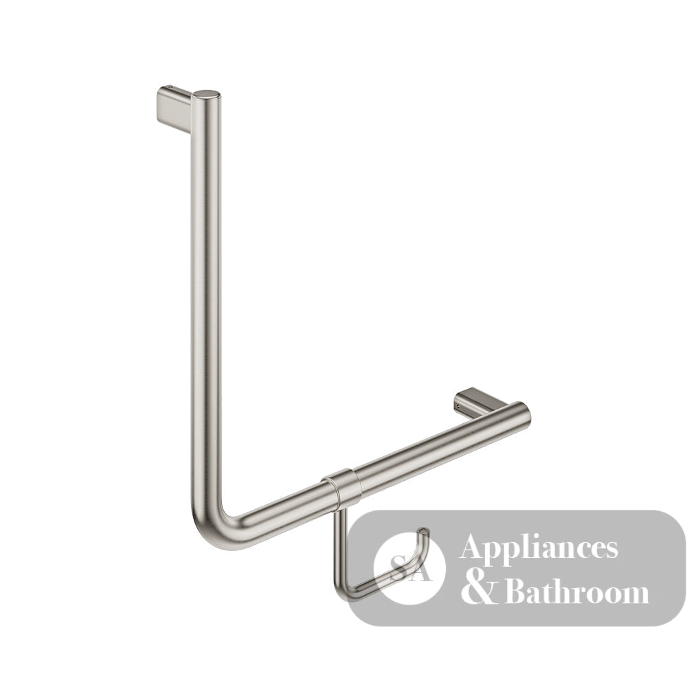 Fienza FC4545BN 90° Care Slimline Ambulant Care Hand Grab Rail Brushed Nickel - Grab Rail