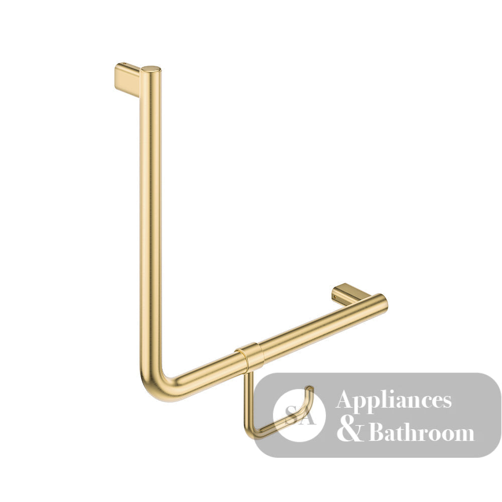 Fienza FC4545UB 90° Care Slimline Ambulant Care Hand Grab Rail Urban Brass - Grab Rail