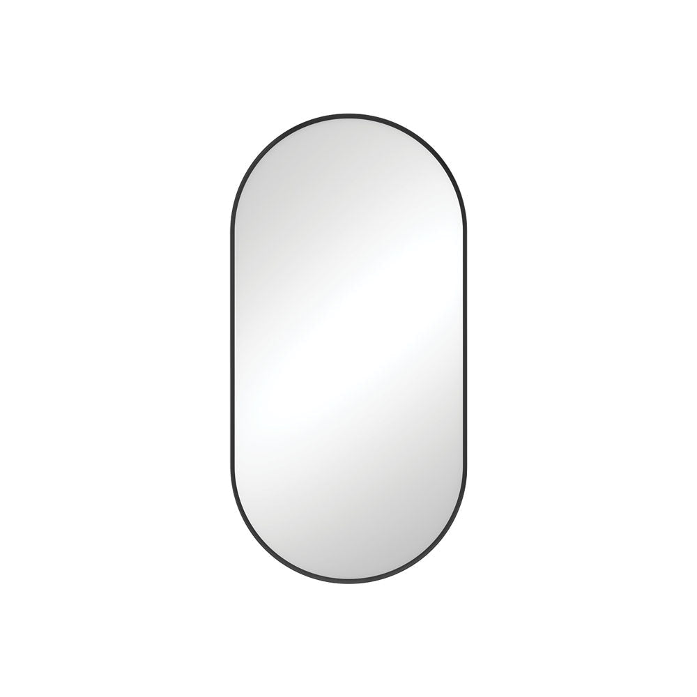 Fienza FMP4590B Empire Matte Black Framed Mirror 450 x 900mm - Mirrors
