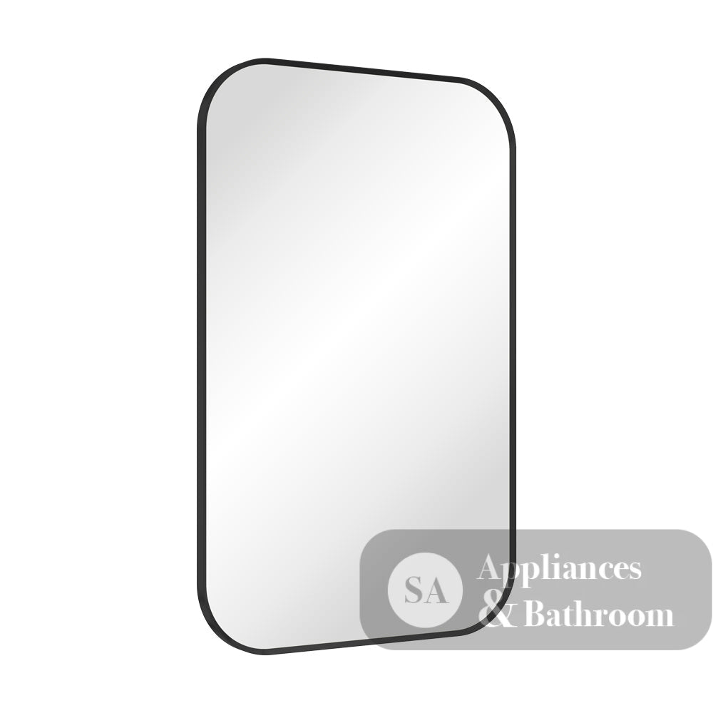 Fienza FMSS5080B Tono Matte Black Soft Square Framed Mirror 500 x 800mm - Mirrors