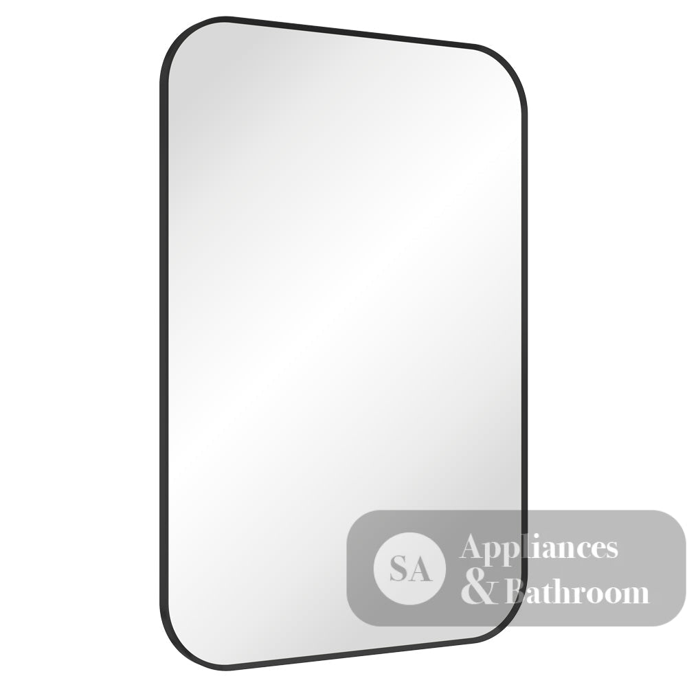 Fienza FMSS6090B Tono Matte Black Soft Square Framed Mirror 600 x 900mm - Mirrors