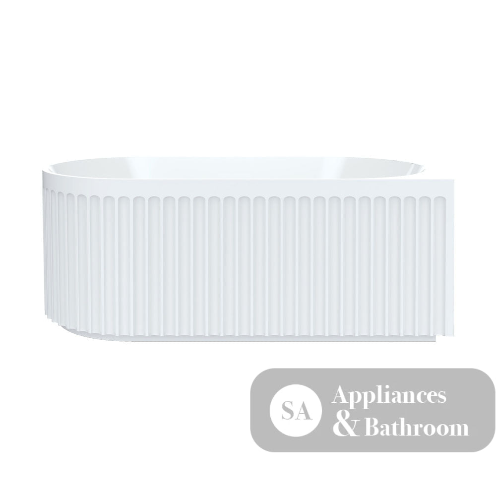 Fienza FR713-1500L-OF Eleanor Fluted Left-Hand Acrylic Corner Bath 1500mm - Corner Baths
